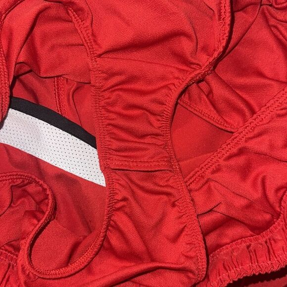 NIKE XL Tempo DRI-FIT Hot Red White Mesh Black Trim Athletic Running Shorts - Picture 13 of 14